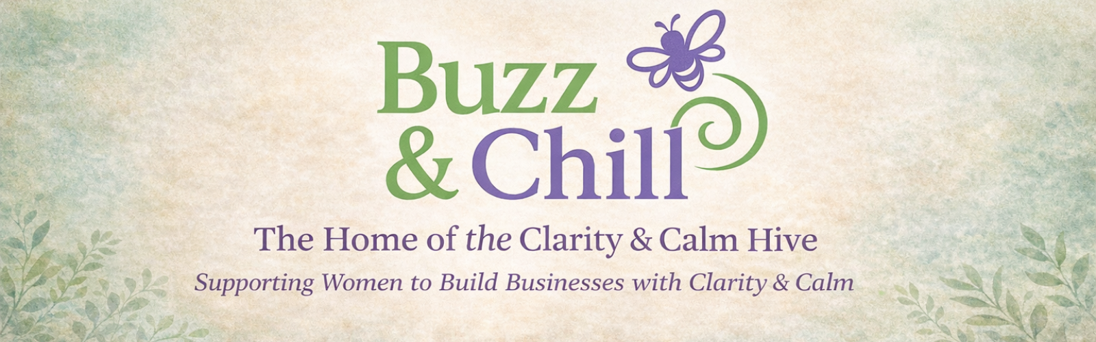 Buzz & Chill website header